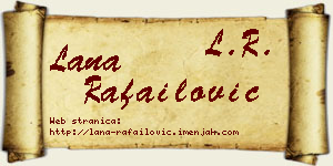 Lana Rafailović vizit kartica